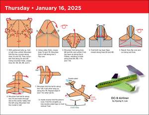 Paper Airplane 2025 Fold-A-Day Calendar de Kyong Lee