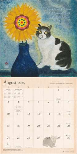 Zen Cat 2025 Wall Calendar: Paintings and Poetry by Nicholas Kirsten-Honshin de Nicholas Kirsten-Honshin