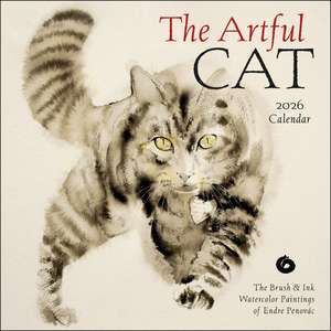 The Artful Cat 2026 Wall Calendar: Brush & Ink Watercolor Paintings de Endre Penovác