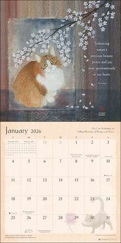 Zen Cat 2026 Wall Calendar: Paintings and Poetry by Nicholas Kirsten-Honshin de Nicholas Kirsten-Honshin