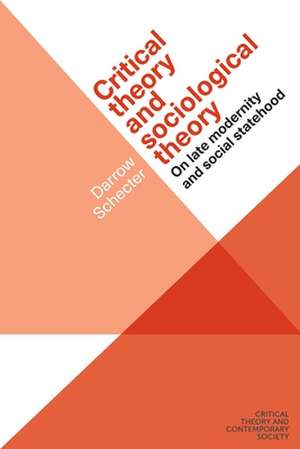 Critical Theory and Sociological Theory de Darrow Schecter