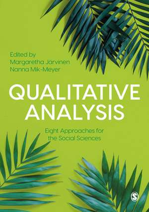 Qualitative Analysis: Eight Approaches for the Social Sciences de Margaretha Jarvinen