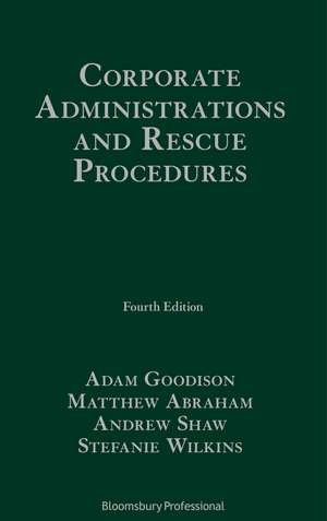 Corporate Administrations and Rescue Procedures de Adam Goodison