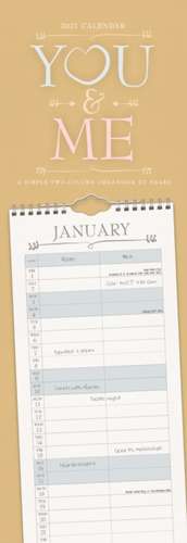 You and Me Slim Planner Calendar 2021