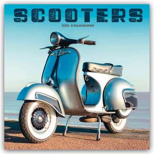 Scooters - Motorroller 2025 - Wand-Kalender de Carousel Calendar