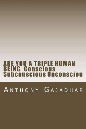 Are You a Triple Human Being Conscious Subconscious Unconsciou de MR Anthony Gajadhar