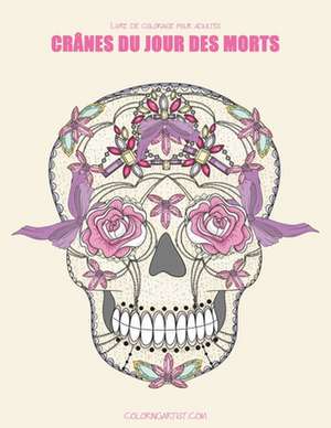 Livre de Coloriage Pour Adultes Cranes Du Jour Des Morts 1 de Nick Snels