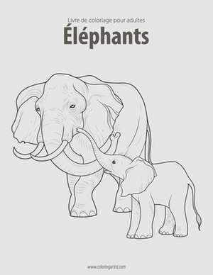 Livre de Coloriage Pour Adultes Elephants 1 de Nick Snels