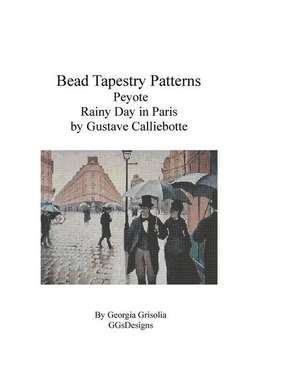 Bead Tapestry Patterns Peyote Rainy Day in Paris by Gustave Calliebotte de Georgia Grisolia