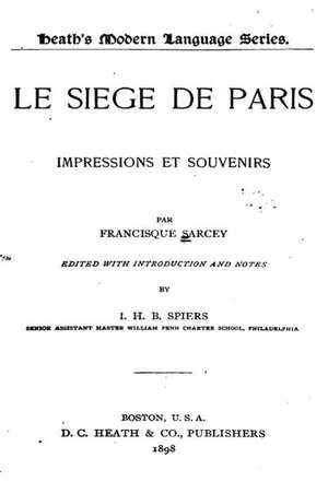 Le Siege de Paris de Francisque Sarcey