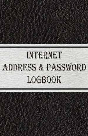 Internet Address & Password Logbook de Pearl Publication