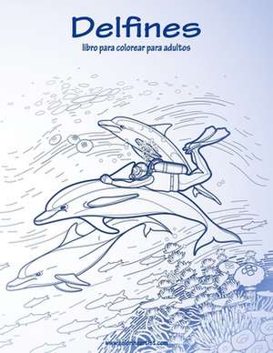 Delfines Libro Para Colorear Para Adultos 1 de Nick Snels