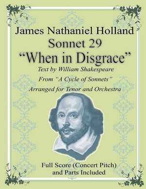 Sonnet 29 When in Disgrace de James Nathaniel Holland