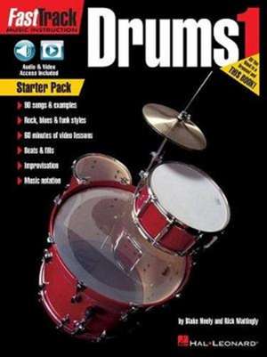 Fasttrack Drum Method Starter Pack Book/Online Media de Blake Neely