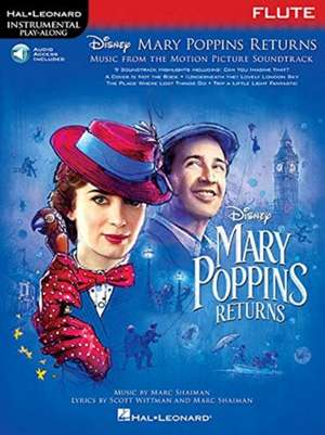 Mary Poppins Returns for Flute: Instrumental Play-Along Series de Hal Leonard Corp