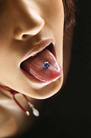 Girl with a Tongue Stud Journal de Cool Image