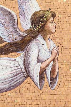 A Charming Angel Mosaic on a Wall Journal de Cs Creations