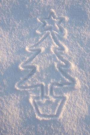 Christmas Tree Drawn in the Snow Journal de Cs Creations