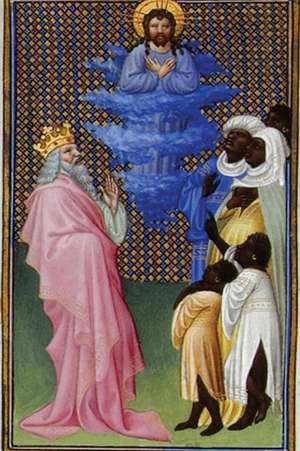 "David Imagines Christ Elevated Above All Other Beings" by the Limbourg Brothers de Ted E. Bear Press