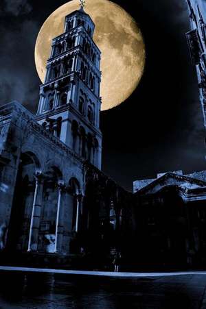 Moon Over the City of Split in Croatia Journal de Cs Creations