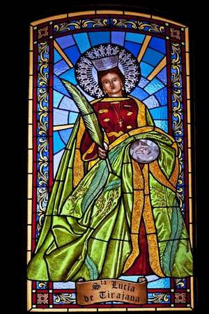 Santa Lucia Stained Glass Window San Bartolome de Tirajana Canary Islands Journa de Cs Creations