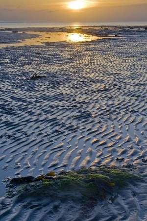 Tranquil Sunrise Over Reculver Beach Kent England UK Journal de Cs Creations