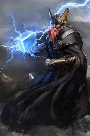 Artist Rendition of Thor the Norse God of Thunder Journal de Cool Image