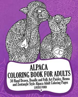 Alpaca Coloring Book for Adults de Louise Ford