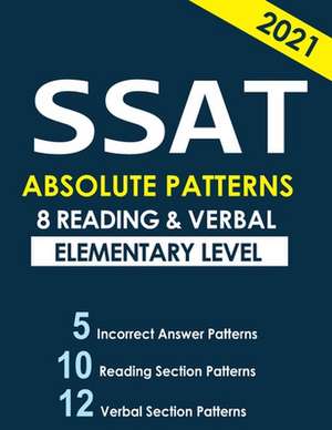 SSAT 8 Reading & Verbal Elementary Level de Yoo, MR San S.