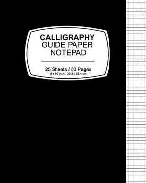 Calligraphy Guide Paper Notebook -Black Cover de Calligraphy Paper