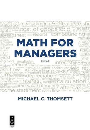 Math for Managers de Michael C. Thomsett