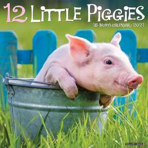 12 Little Piggies 2021 Wall Calendar de Willow Creek Press