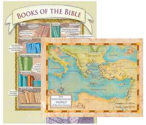 Bible and Mediterranean Poster Set: The Books of the Bible and Mediterranean World of the First Century Map de Anna Payne-Krzyzanowski