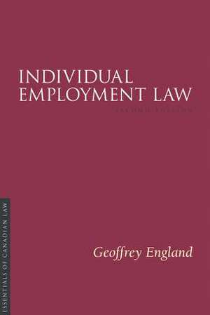 Individual Employment Law de Geoffrey England