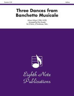 Three Dances (from Banchetto Musicale): Score & Parts de Johann Hermann Schein