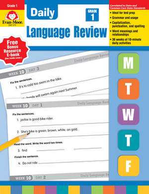 Daily Language Review, Grade 1 de Jill Norris