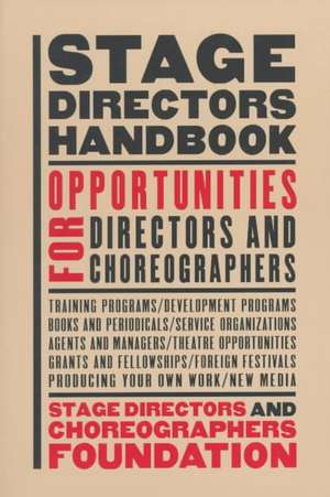 Stage Director's Handbook de David J. Diamond