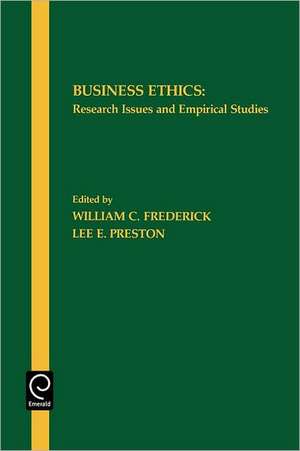 Business Ethics Pbk de Preston