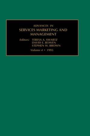 Advances in Services Marketing and Management de Teresa A. Swartz