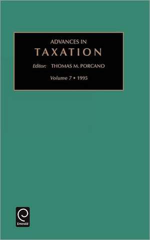 Advances in Taxation de Thomas M. Porcano