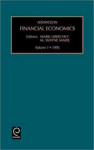 Advances in Financial Economics de M. Wayne Marr