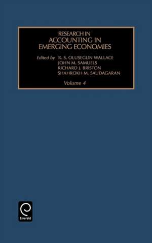 Research in Accounting in Emerging Economies de R. S. Olusegan Wallace