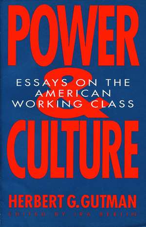 Power and Culture: Essays on the American Working Class de Herbert George Gutman