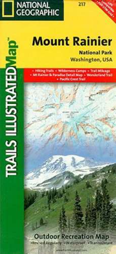 Mount Rainier National Park: Trails Illustrated National Parks de National Geographic Maps