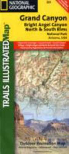 Grand Canyon, Bright Angel Canyon/North & South Rims: Trails Illustrated National Parks de National Geographic Maps