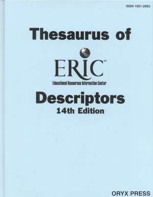 Thesaurus of ERIC Descriptors de James E. Houston