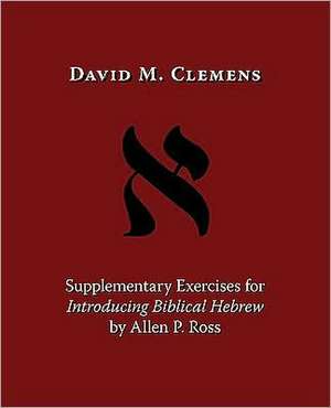 Supplementary Exercises for Introducing Biblical Hebrew by Allen P. Ross de David M. Clemens