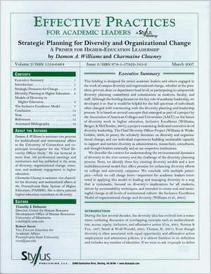 Strategic Planning for Diversity and Organizational Change: A Primer for Higher-Education Leadership, Issue 3 de Damon A. Williams