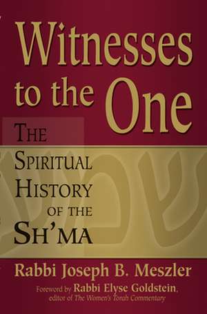 Witnesses to the One: A Spiritual History of the Sh'ma de Joseph B. Meszler