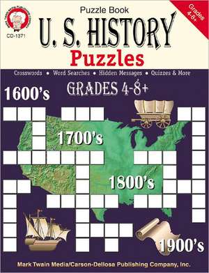 U.S. History Puzzles, Grades 4 - 8 de Mark Twain Media